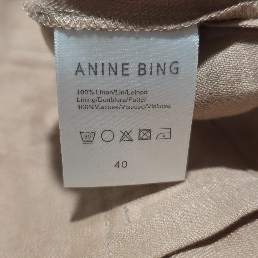 Anine Bing Thalia Trouser in Oatmeal Size 6